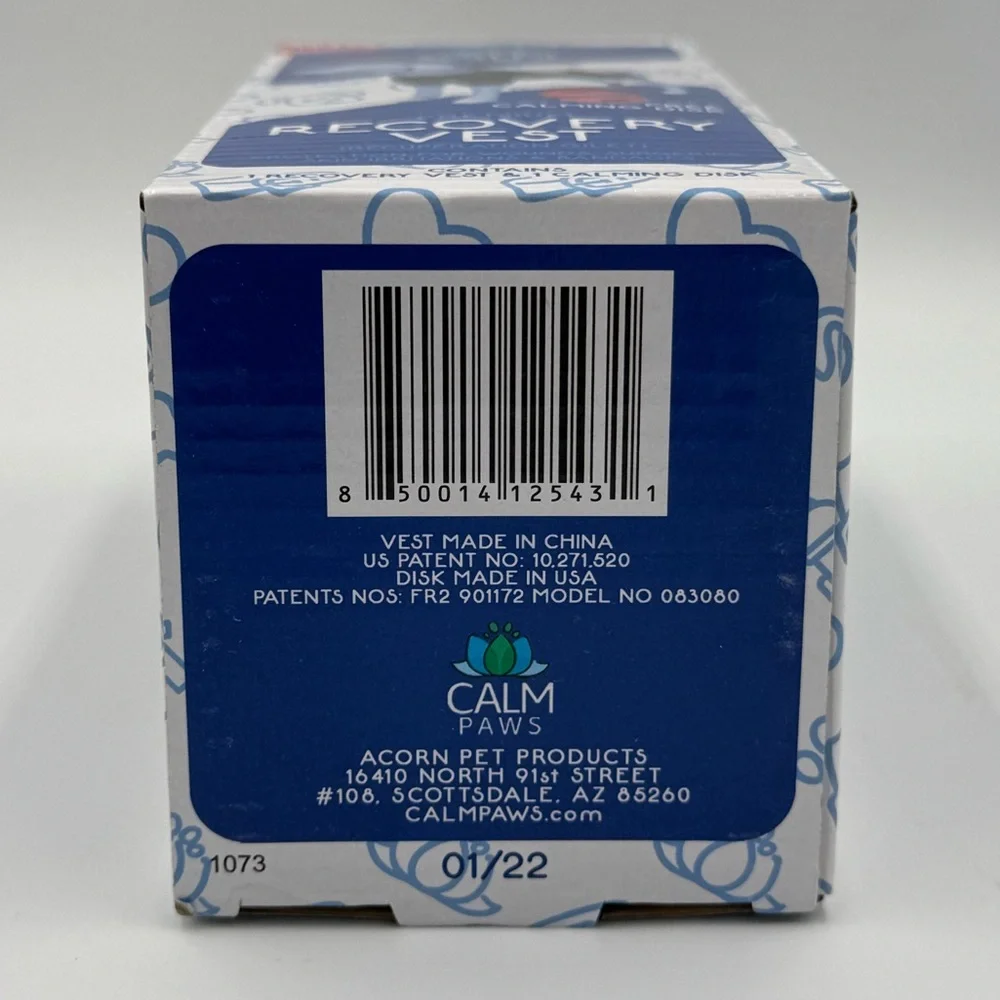 NIB Calm Paws Premium Recovery Vest For Large Dogs